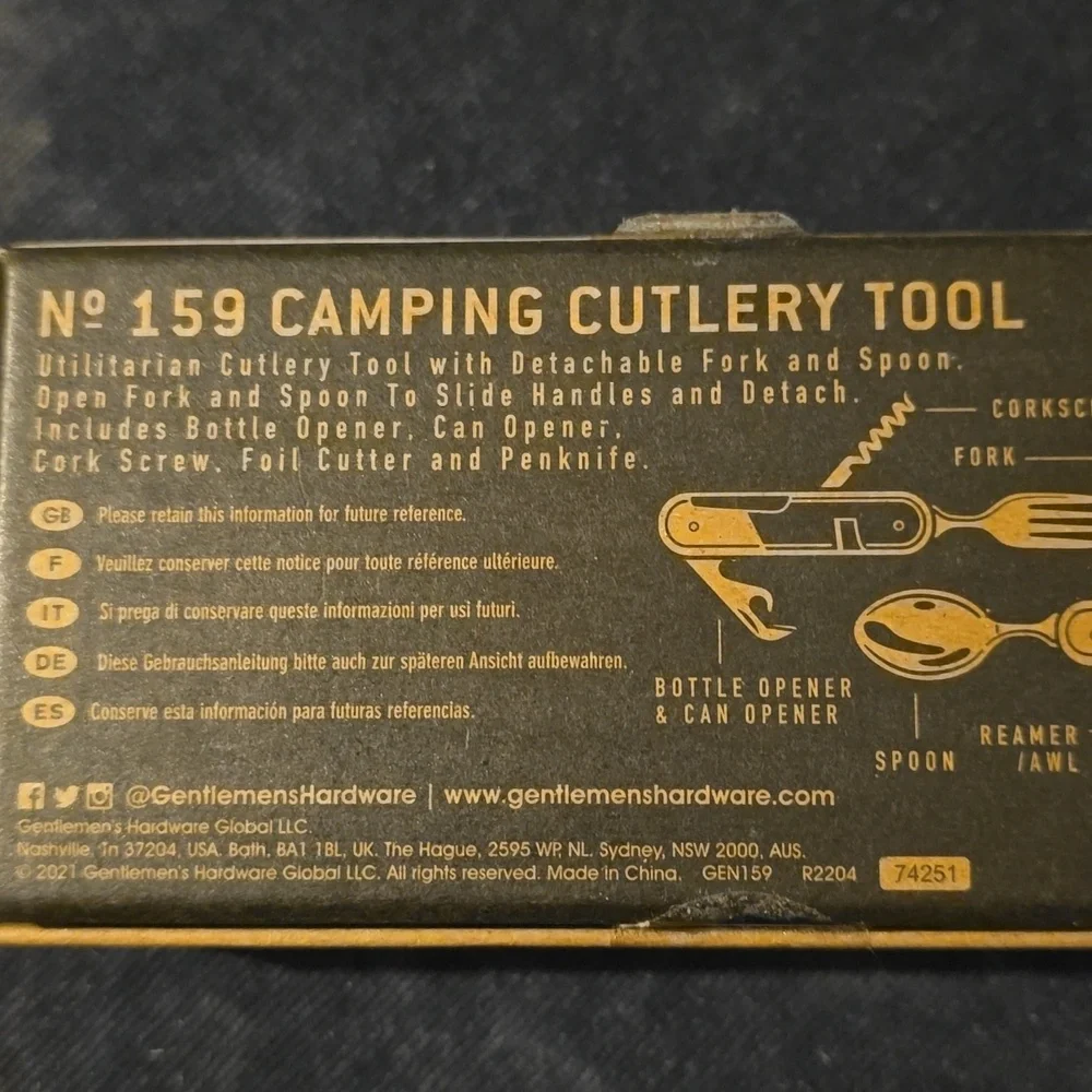 Gentlemen's HardwareGentlemen's Hardware Camping Cutlery Utensil Multi Tool, $27